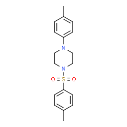 ChemSpider 2D Image | 1-(Toluene-4-sulfonyl)-4-p-tolyl-piperazine | C18H22N2O2S