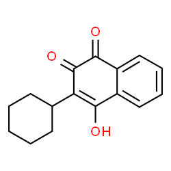 ChemSpider 2D Image | 3-Cyclohexyl-4-hydroxy-1,2-naphthalenedione | C16H16O3