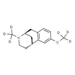 ChemSpider 2D Image | (9alpha,14alpha)-17-(~2~H_3_)Methyl-3-[(~2~H_3_)methyloxy]morphinan | C18H19D6NO
