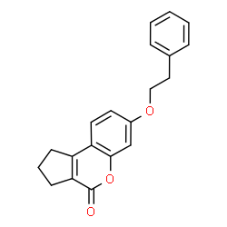 ChemSpider 2D Image | 7-Phenethyloxy-2,3-dihydro-1H-cyclopenta[c]chromen-4-one | C20H18O3