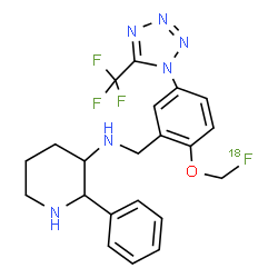 ChemSpider 2D Image | L-829165 F-18 | C21H22F318FN6O
