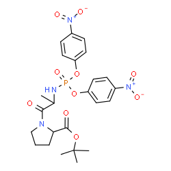 ChemSpider 2D Image | 2-Methyl-2-propanyl N-[bis(4-nitrophenoxy)phosphoryl]alanylprolinate | C24H29N4O10P