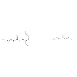 ChemSpider 2D Image | (2E)-4-[(2-Ethylhexyl)amino]-4-oxo-2-butenoic acid - 2,2'-iminodiethanol (1:1) | C16H32N2O5