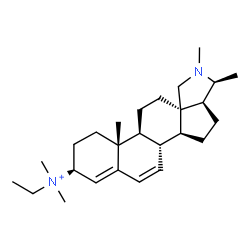 ChemSpider 2D Image | (3beta)-N-Ethyl-N,N-dimethylcona-4,6-dienin-3-aminium | C26H43N2