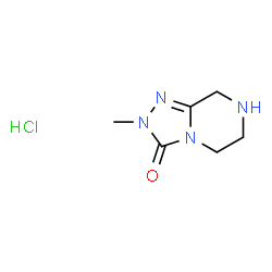 ChemSpider 2D Image | 2-Methyl-5,6,7,8-tetrahydro[1,2,4]triazolo[4,3-a]pyrazin-3(2H)-one hydrochloride (1:1) | C6H11ClN4O
