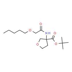 ChemSpider 2D Image | 2-Methyl-2-propanyl 3-{[(pentyloxy)acetyl]amino}tetrahydro-3-furancarboxylate | C16H29NO5