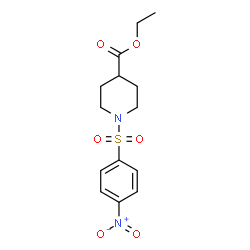ChemSpider 2D Image | ethyl 1-(4-nitrobenzenesulfonyl)piperidine-4-carboxylate | C14H18N2O6S