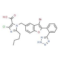 ChemSpider 2D Image | zolasartan | C24H20BrClN6O3