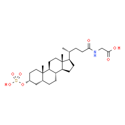 ChemSpider 2D Image | Sulfoglycolithocholic acid | C26H43NO7S