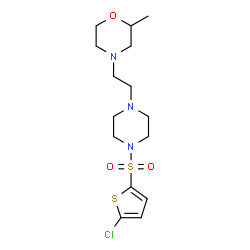 ChemSpider 2D Image | 4-(2-{4-[(5-Chloro-2-thienyl)sulfonyl]-1-piperazinyl}ethyl)-2-methylmorpholine | C15H24ClN3O3S2