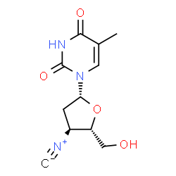 ChemSpider 2D Image | 3'-Deoxy-3'-isocyanothymidine | C11H13N3O4