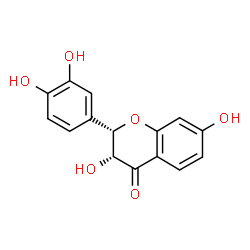 ChemSpider 2D Image | (2S,3R)-2-(3,4-Dihydroxyphenyl)-3,7-dihydroxy-2,3-dihydro-4H-chromen-4-one | C15H12O6