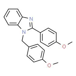 ChemSpider 2D Image | 1-(4-Methoxybenzyl)-2-(4-methoxyphenyl)-1H-benzimidazole | C22H20N2O2