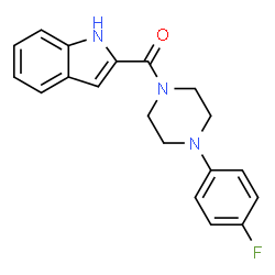 ChemSpider 2D Image | [4-(4-Fluorophenyl)-1-piperazinyl](1H-indol-2-yl)methanone | C19H18FN3O