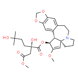 ChemSpider 2D Image | (4alpha)-O~3~-[(2S)-2,5-Dihydroxy-2-(2-methoxy-2-oxoethyl)-5-methylhexanoyl]cephalotaxine | C28H37NO9