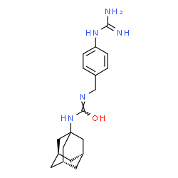ChemSpider 2D Image | n-(1-adamantyl)-n'-(4-guanidinobenzyl)urea | C19H27N5O