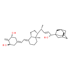 ChemSpider 2D Image | (1R,3R,7E,17beta)-17-{(2R,3E,5R)-5-[(3S,5S,7S)-Adamantan-1-yl]-5-hydroxy-3-penten-2-yl}-2-methylene-9,10-secoestra-5,7-diene-1,3-diol | C34H50O3