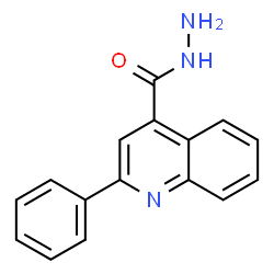 ChemSpider 2D Image | 2-Phenyl-4-quinolinecarbohydrazide | C16H13N3O