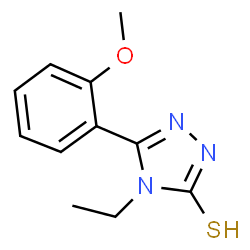 ChemSpider 2D Image | 4-ETHYL-5-(2-METHOXY-PHENYL)-4H-(1,2,4)TRIAZOLE-3-THIOL | C11H13N3OS