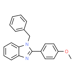 ChemSpider 2D Image | 1-Benzyl-2-(4-methoxyphenyl)-1H-benzimidazole | C21H18N2O