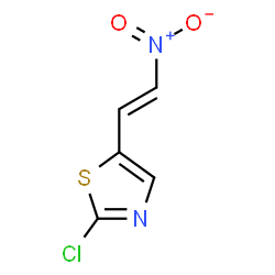 ChemSpider 2D Image | 2-Chloro-5-[(E)-2-nitrovinyl]-1,3-thiazole | C5H3ClN2O2S