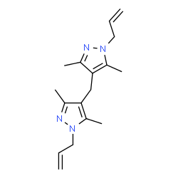 ChemSpider 2D Image | 4,4'-Methylenebis(1-allyl-3,5-dimethyl-1H-pyrazole) | C17H24N4