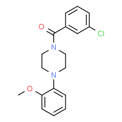 ChemSpider 2D Image | (3-Chlorophenyl)[4-(2-methoxyphenyl)-1-piperazinyl]methanone | C18H19ClN2O2
