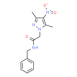 ChemSpider 2D Image | N-Benzyl-2-(3,5-dimethyl-4-nitro-1H-pyrazol-1-yl)acetamide | C14H16N4O3