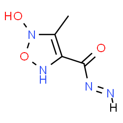 ChemSpider 2D Image | (E)-Diazenyl(5-hydroxy-4-methyl-2,5-dihydro-1,2,5-oxadiazol-3-yl)methanone | C4H6N4O3