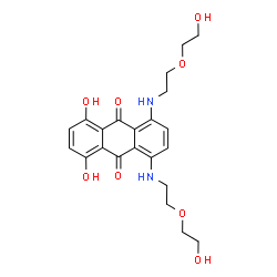 ChemSpider 2D Image | 1,4-Dihydroxy-5,8-bis{[2-(2-hydroxyethoxy)ethyl]amino}-9,10-anthraquinone | C22H26N2O8