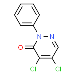 ChemSpider 2D Image | 4,5-Dichloro-2-phenyl-3(2H)-pyridazinone | C10H6Cl2N2O