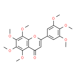 ChemSpider 2D Image | 5,6,7,8,3',4',5'-heptamethoxyflavone | C22H24O9