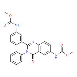 ChemSpider 2D Image | Methyl (3-{6-[(methoxycarbonyl)amino]-4-oxo-3-phenyl-3,4-dihydro-2-quinazolinyl}phenyl)carbamate | C24H20N4O5