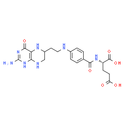 ChemSpider 2D Image | N-(4-{[2-(2-Amino-4-oxo-1,4,5,6,7,8-hexahydro-6-pteridinyl)ethyl]amino}benzoyl)-L-glutamic acid | C20H25N7O6
