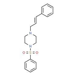 ChemSpider 2D Image | 1-[(2E)-3-Phenyl-2-propen-1-yl]-4-(phenylsulfonyl)piperazine | C19H22N2O2S