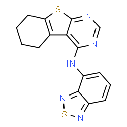 ChemSpider 2D Image | N-(2,1,3-Benzothiadiazol-4-yl)-5,6,7,8-tetrahydro[1]benzothieno[2,3-d]pyrimidin-4-amine | C16H13N5S2