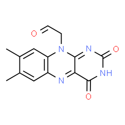 ChemSpider 2D Image | (7,8-Dimethyl-2,4-dioxo-3,4-dihydrobenzo[g]pteridin-10(2H)-yl)acetaldehyde | C14H12N4O3