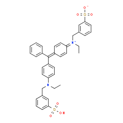 ChemSpider 2D Image | 3-[(Ethyl{(1E,4E)-4-[{4-[ethyl(3-sulfobenzyl)amino]phenyl}(phenyl)methylene]-2,5-cyclohexadien-1-ylidene}ammonio)methyl]benzenesulfonate | C37H36N2O6S2