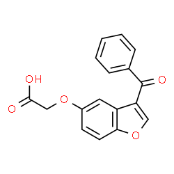 ChemSpider 2D Image | [(3-Benzoyl-1-benzofuran-5-yl)oxy]acetic acid | C17H12O5