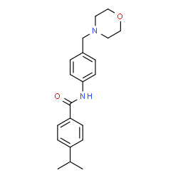 ChemSpider 2D Image | 4-Isopropyl-N-[4-(4-morpholinylmethyl)phenyl]benzamide | C21H26N2O2