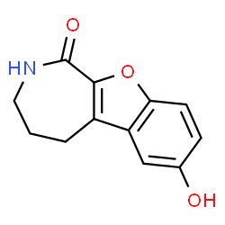 ChemSpider 2D Image | 7-hydroxy-2,3,4,5-tetrahydrobenzofuro[2,3-c]azepin-1-one | C12H11NO3