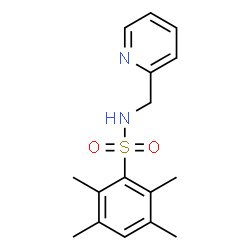 ChemSpider 2D Image | 2,3,5,6-Tetramethyl-N-(2-pyridinylmethyl)benzenesulfonamide | C16H20N2O2S
