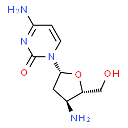 ChemSpider 2D Image | 3'-amino-2',3'-dideoxycytidine | C9H14N4O3