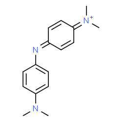 ChemSpider 2D Image | 4-{[4-(Dimethylamino)phenyl]imino}-N,N-dimethyl-2,5-cyclohexadien-1-iminium | C16H20N3