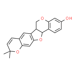 ChemSpider 2D Image | 6H,10H-Furo[3,2-c:4,5-g']bis[1]benzopyran-3-ol, 6a,13a-dihydro-10,10-dimethyl- | C20H18O4