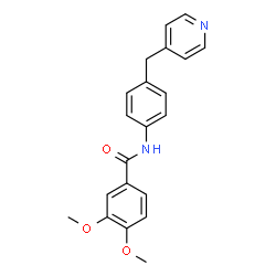 ChemSpider 2D Image | 3,4-Dimethoxy-N-[4-(4-pyridinylmethyl)phenyl]benzamide | C21H20N2O3