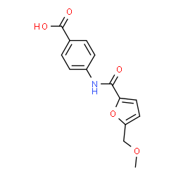 ChemSpider 2D Image | 4-{[5-(Methoxymethyl)-2-furoyl]amino}benzoic acid | C14H13NO5