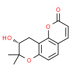 ChemSpider 2D Image | (9R)-9-Hydroxy-8,8-dimethyl-9,10-dihydro-2H,8H-pyrano[2,3-f]chromen-2-one | C14H14O4
