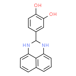 ChemSpider 2D Image | 4-(2,3-Dihydro-1H-perimidin-2-yl)-1,2-benzenediol | C17H14N2O2