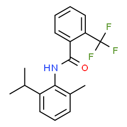 ChemSpider 2D Image | N-(2-Isopropyl-6-methylphenyl)-2-(trifluoromethyl)benzamide | C18H18F3NO